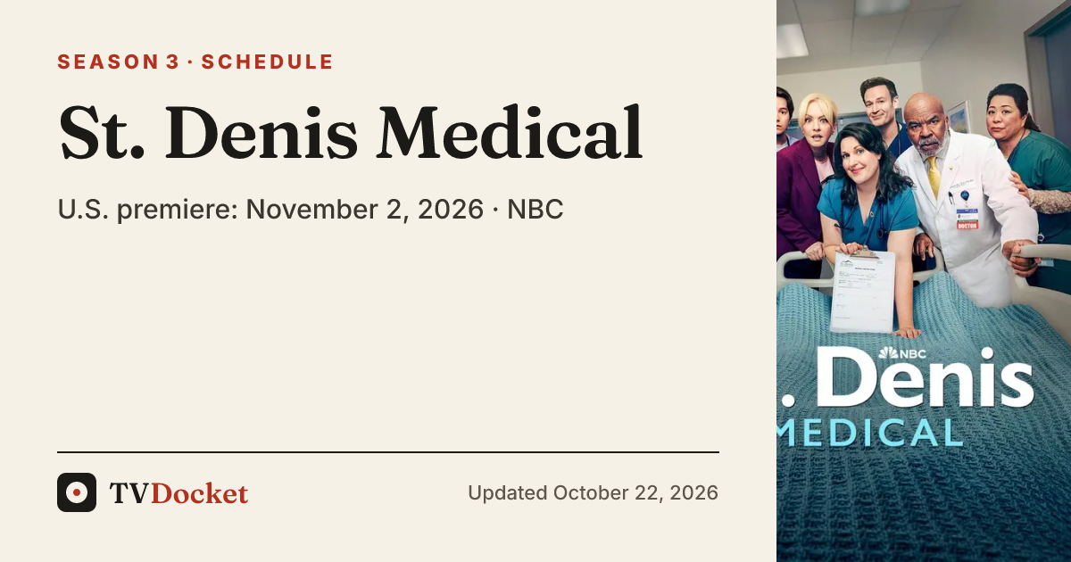 St. Denis Medical Season 3 Release Date: Nov 2 at 8/7c on NBC